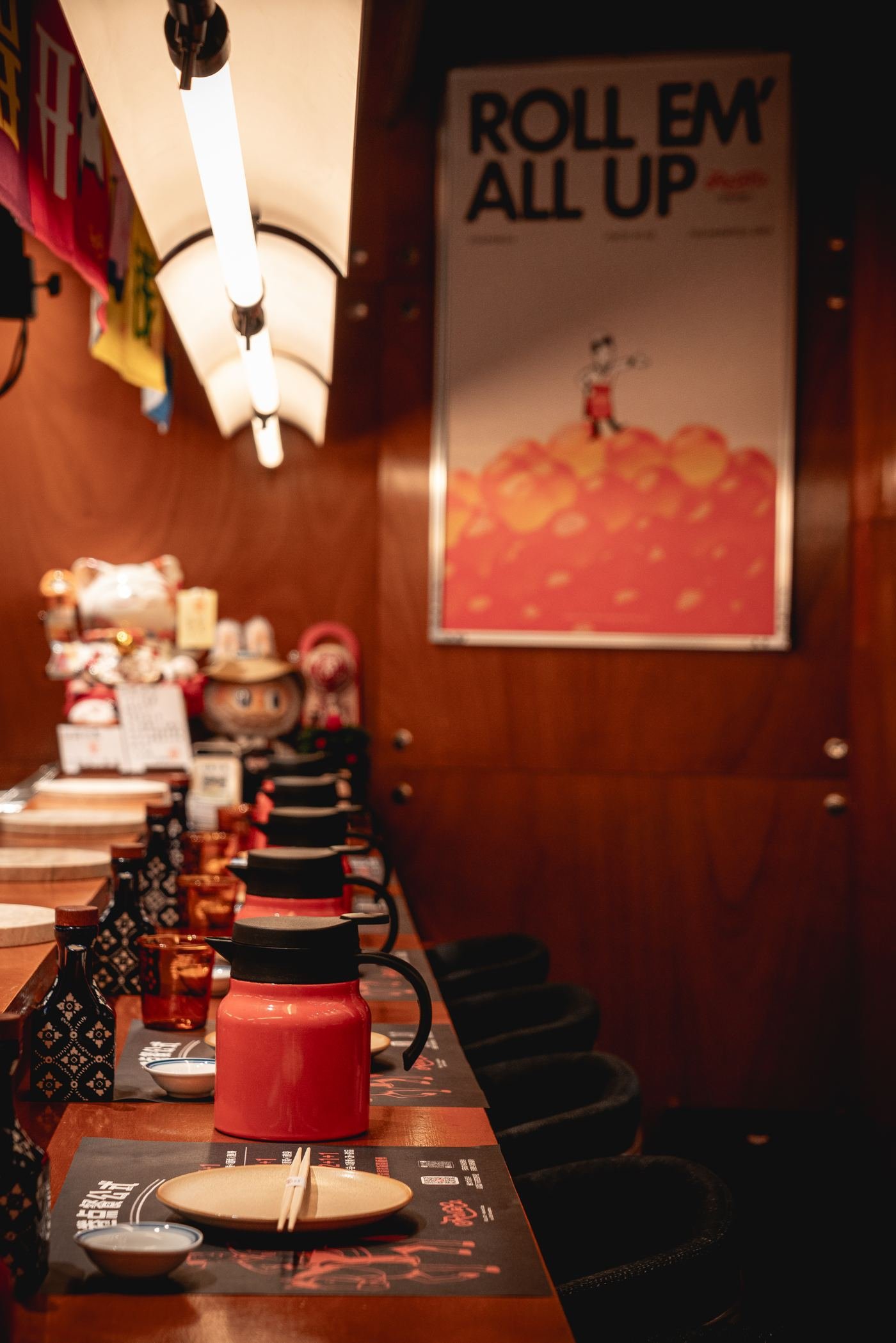 Bar seating at Roll & Co., Guangzhou