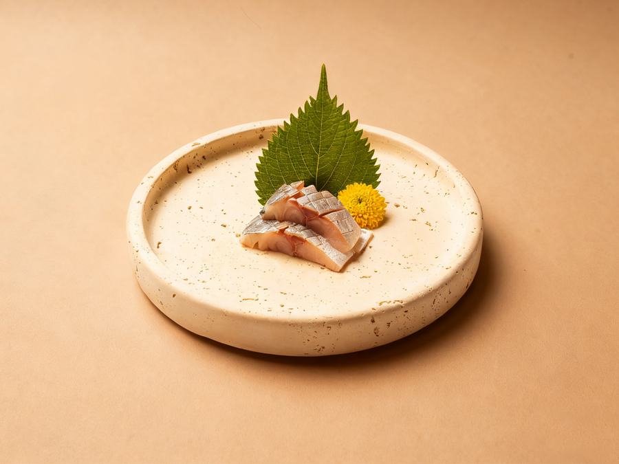 Horse Mackerel sashimi at Roll & Co.