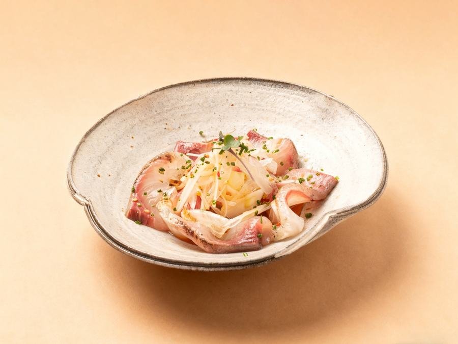 Yellowtail with plum sauce at Roll & Co.